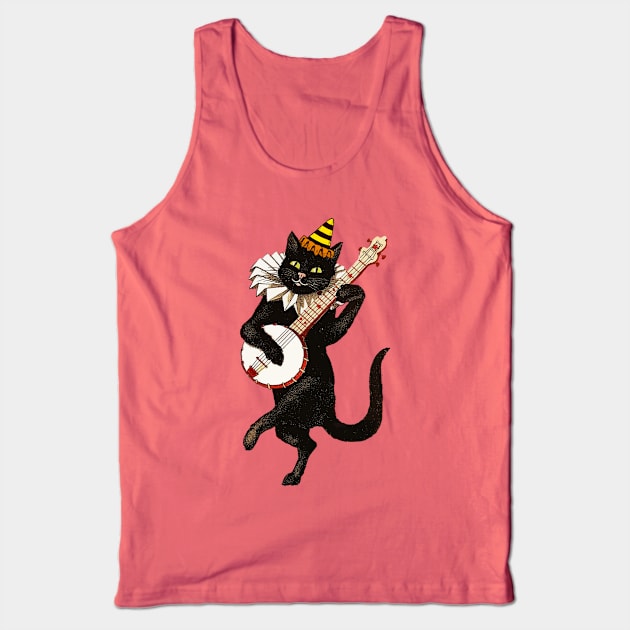 Dancing Banjo Party Cat Tank Top by sticks and bones vintage